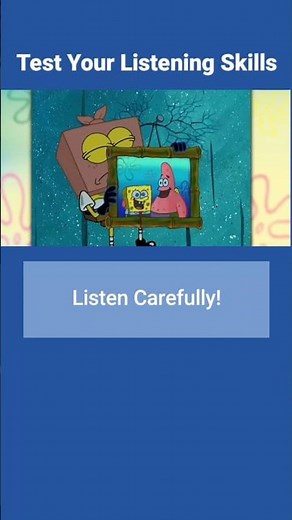 Test Your Listening Skills with SpongeBob #learnenglishwithtvshows #learnenglishwithmovies