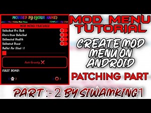 How to Make Mod Menu | mod menu tutorial | lgl mod menu| how to make own mod menu | Part :- 2