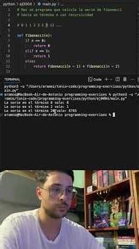 Serie de Fibonacci recursiva con Python