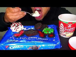 ASMR CANDY EATING MUKBANG CHOCOLATE CAKE COOKIES SNICKERS TREES OREOS JOY! TWIX JERRY BIG BITES