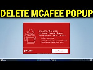 How To Delete PC App Store McAfee Pop up