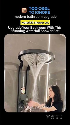 Upgrade Your Bathroom With This Stunning Waterfall Shower Set!