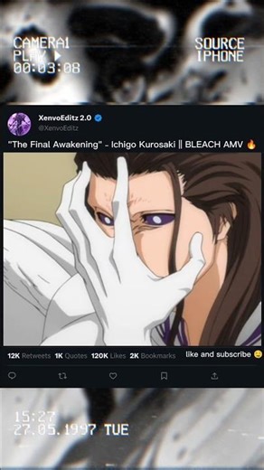 "The Final Awakening" – Ichigo Kurosaki || BLEACH AMV 🔥#tweening