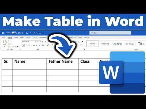 How to Make a Table in Word Document