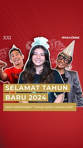 Happy New Year buat semua Sobat XXI!🎉🎇 Nggak kerasa banget, tiba-tiba udah ganti tahun aja. Semoga semua yang terjadi di tahun kemarin selalu jadi kenangan yang manis. Dan apa yang menantimu di tahun ini bakal jadi momen ASIK yang nggak abis-abis!😆 #MakinDekat #NontonASIKdiXXI | Cinema XXI