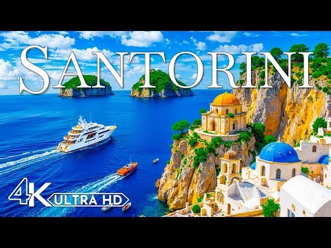 Santorini 4K UHD | Blue Domes, Volcanic Cliffs and the Peaceful Serenity of the Aegean Coastlines