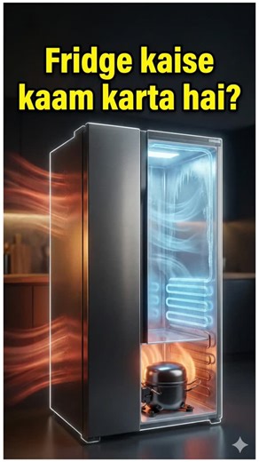 study with song on Instagram: "Fridge thanda kaise karta hai | study with song FOLLOW . . Ever wondered how a fridge works? 🤔 This video explains the working principle of a refrigerator in a simple and easy way. A fridge doesn’t create cold. It removes heat from inside and releases it outside using a compressor, coils, and refrigerant gas. Watch till the end to clearly understand how your fridge keeps food cold every day. Happy new year 🎊 Agar aapko bhi 2026 mai science ko simple smjna hai to 