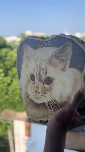 LIYO 💐♥️🐱#fyp #foryou #foryoupage #WoodBurning #woodburningart #pyrography #pyrographyart #pyrographyofceylon #catlovers