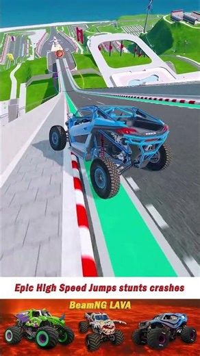 Car Jumps and Crashes in BeamNG Drive | BMNG LAVA #010