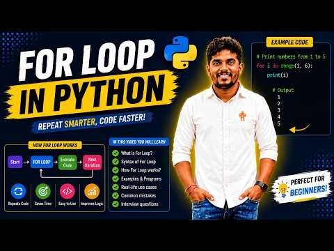 For Loop in Python | Python Tutorial for Beginners