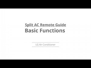 Basic Features LG Split AC Remote