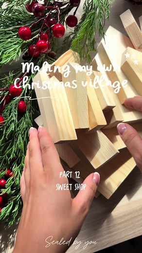 Making my own Christmas Village🎄✨ Part 12- Sweet shop 🍬 Let me know what your favourite has been so far and what you’d like to see next! Supplies- Wooden houses- @woodyscrafts_ Pens/paint- Artecho acrylic paint pens #christmasvillage #christmasvillage #christmasvillage #christmasvillagedisplay