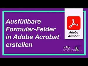 Textfelder und Kontrollkästchen || Formular-Felder in Adobe Acrobat erstellen