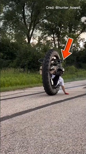 Riding a Giant One-Wheel Machine Like It’s Nothing