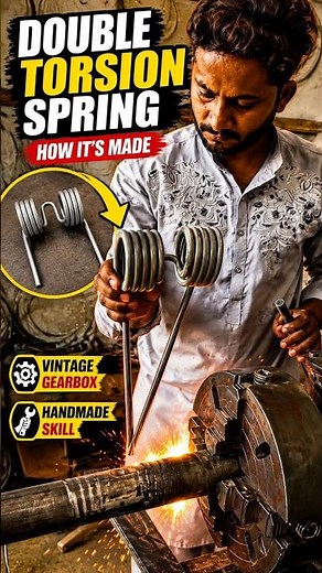 Double Torsion Spring Making Process | Amazing Engineering Skill 🔩 #shorts #satisfying #handmade