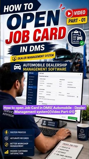 How to open Job Card in DMS|(Automobile Dealer Management software)(Video Part-01)