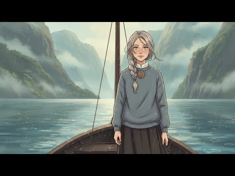 🌫️⛵ Sailing the Norwegian Fjords | Calm Nordic Boat Life | Cozy Ghibli ASMR 🌿🍵