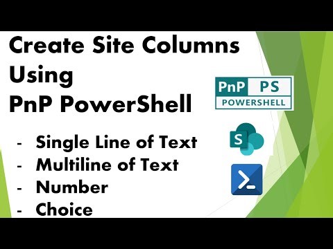PnP PowerShell - Part 1 - Create SharePoint Site Columns