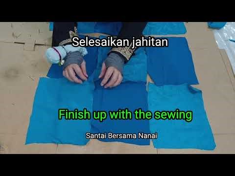 DIY cantuman kain untuk selimut yang selesa (DIY patchwork for comfy blanket)