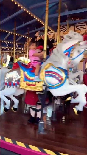 Prince Charming Regal Carousel Riding the Magic Kingdom Carousel in Reverse! #disney #shorts