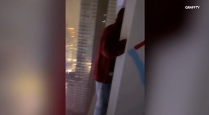Video shows tagger on ledge of downtown L.A. skycraper