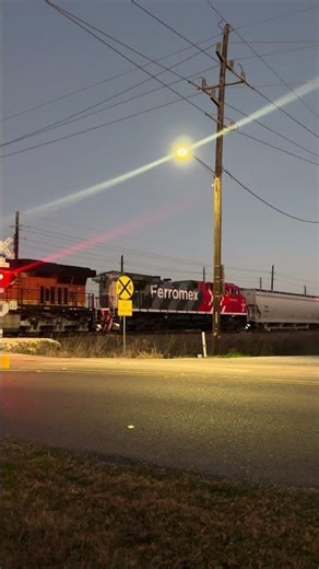 New camera setup filming a shiny Ferromex trailing #railfaning #trains #bnsf #photography