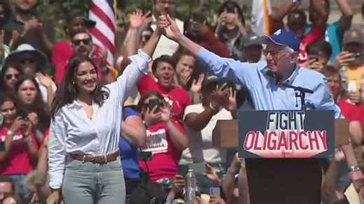 Bernie Sanders, AOC rally in Los Angeles