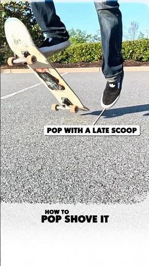 How to Pop Shove It on a skateboard 🛹 #shuvit #shoveit