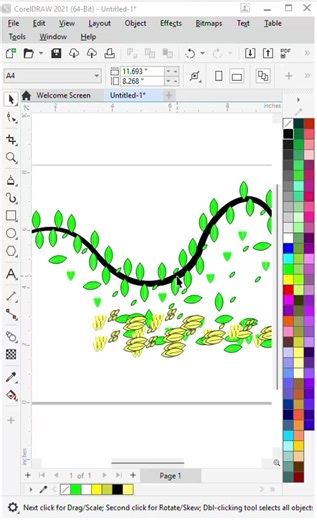Plant pattern in Coreldraw| Coreldraw tips for more #akgraphics