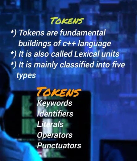 Lexial units,Tokens are the fundamental of c++ programming language.Tokens are the important topic.