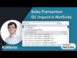 NetSuite Tutorial | Sales Transaction GL Impact in NetSuite