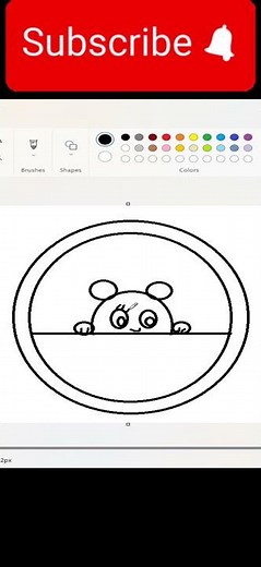 How to draw scenery in ms paint | paint in computer| art #drawing #painting #art