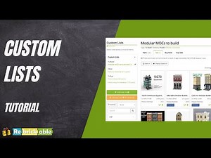 Custom Lists - Rebrickable Tutorial