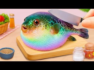Mini Exciting Tutorial 🐟 How to Make Grilled Puffer Fish with Malaysian Sauce | Petite Cooking