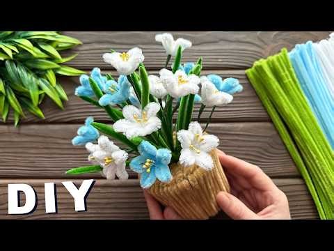 How to Make Easy Daffodil Basket Flowers from Chenille Stems Pipe Cleaner Flowers