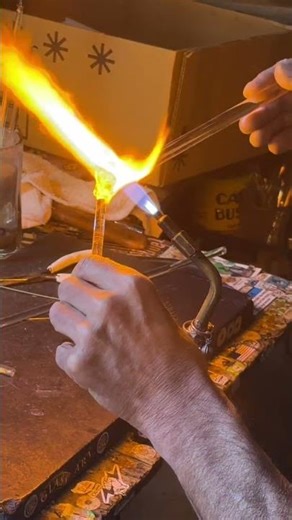 Lampworking - Fiber Optics #lampworking #lampwork #fiberoptic #fiberoptics #glassblowing #glass