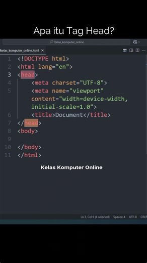 Apa Itu Tag Head di HTML? Fungsi Pentingnya