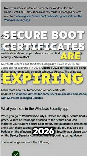 Warning! Secure Boot Certificates Are Expiring #pcnews #windows11