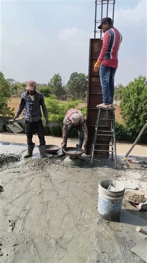 Building Column concrete casting techniques