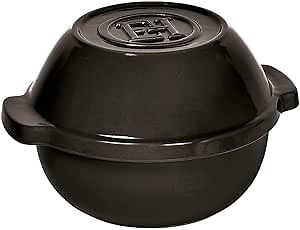 Emile Henry Ceramic Bread/Potato Cooker | Charcoal
