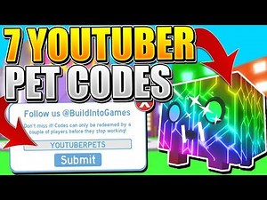 7 RAINBOW YOUTUBER PET CODES IN PET SIMULATOR! (Roblox)