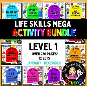 Life Skills Activities Curriculum Worksheets BUNDLE autism Life Skills SEL Sped