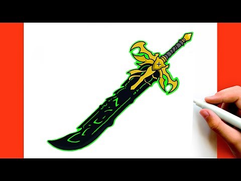 How to Draw DARK BLADE Fruit | Blox Fruits | Step by Step