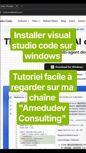 How to install Visual Studio Code on Windows 10/11 #vscode #IDE #code #programming #amedudev #pyt...