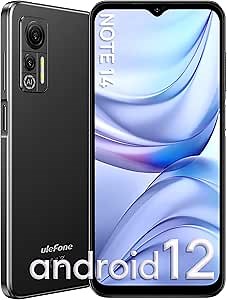 Ulefone Note 14 Unlocked Cell Phone, Android 12 OS 6.52" Display Helio A22 Processor 7GB+16GB Storage 4500mAh 8MP Main Camera 3-Card Slot Practical Toolkits 4G Unlocked Global Smartphone (Black)