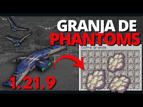🔥 Cómo hacer una GRANJA de PHANTOMS en Minecraft 1.21.9 💀 | Super Eficiente y Fácil 🚀
