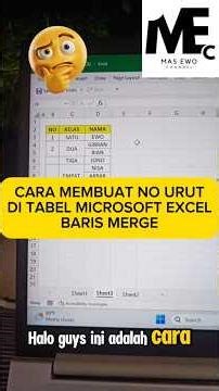 QUICK WAY TO CREATE SEQUENCE NUMBERS IN EXCEL TABLES MERGE CELL ROW‼️ #shorts #number #excel #merge