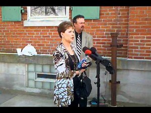 Joyce Meyer addresses reporters after deposition in Chris Coleman murder case
