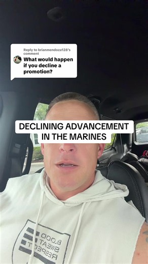 Replying to @brianmendoza128 Declining advancement in the Marines. #fyp #viral #military #marines #army