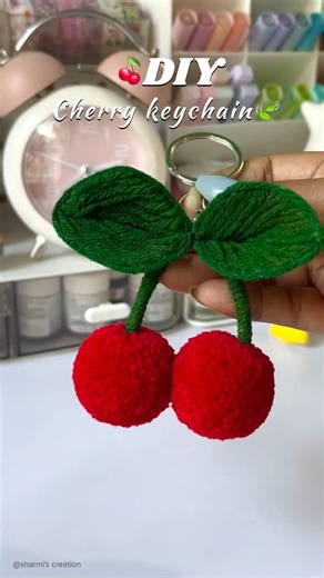 Sharmistha Roy on Instagram: "DIY woolen thread keychain #reels #viral #woolcraft #craftideas #artreel #handmade #trending #keychain #aesthetic #instareel #instagram"
